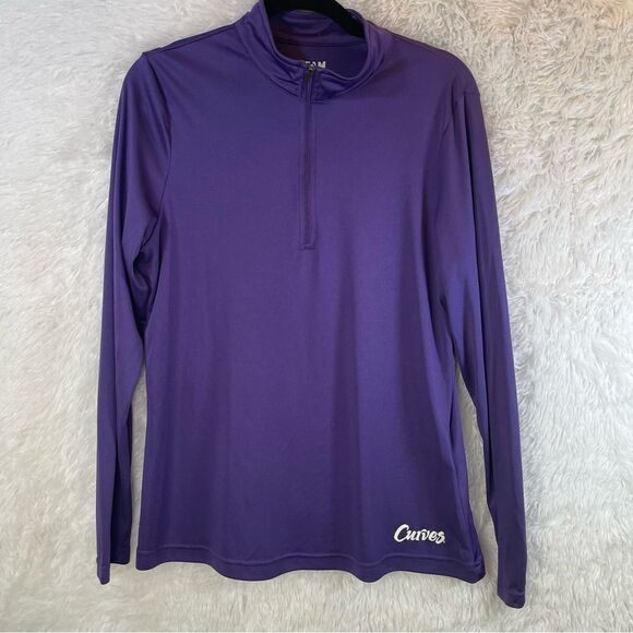 Curves Half Zip Up Pullover - Picture 1 of 5